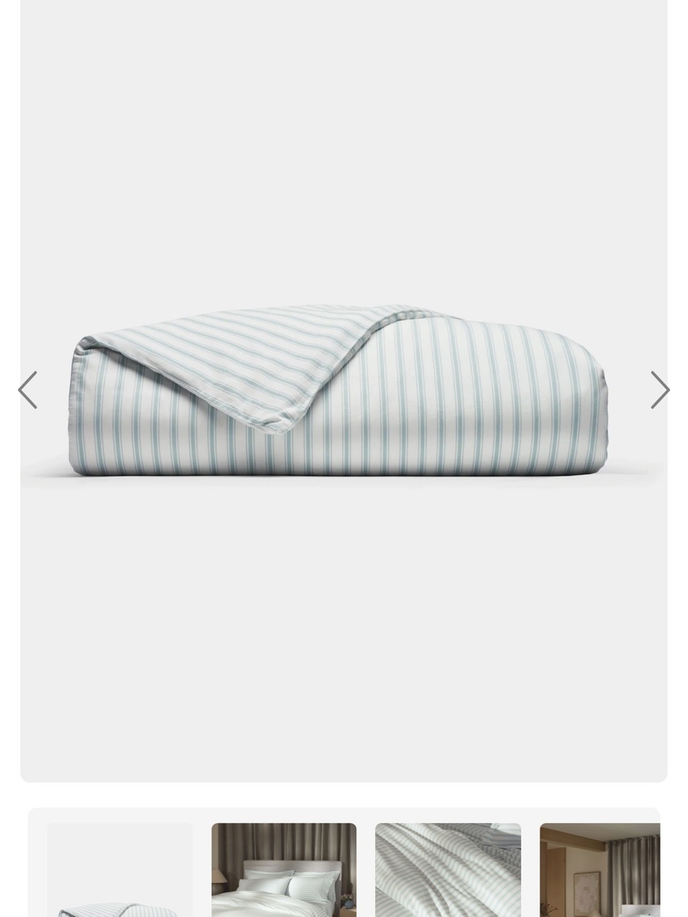 River and Sea Salt Stripe Duvet Cover - Retail $228